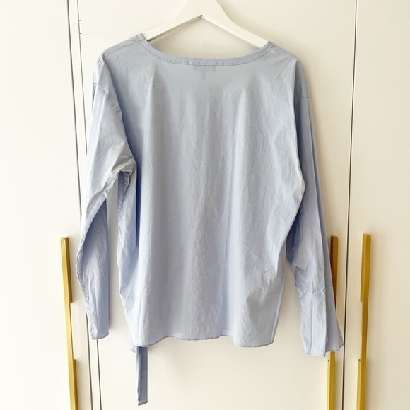 theory Serah Stretch-Cotton Tie-Waist Top - Picture 7 of 7